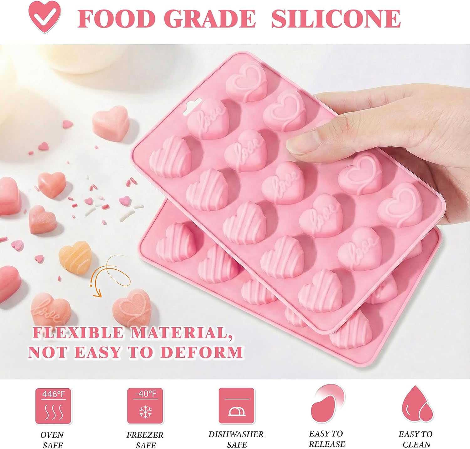 Heart Silicone Molds,Heart Cho - огляд і ціна Gummy Candy