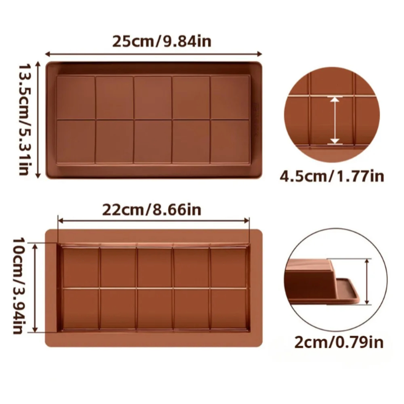 Chocolate Bar Molds Silicone B - огляд і ціна Protein Bar