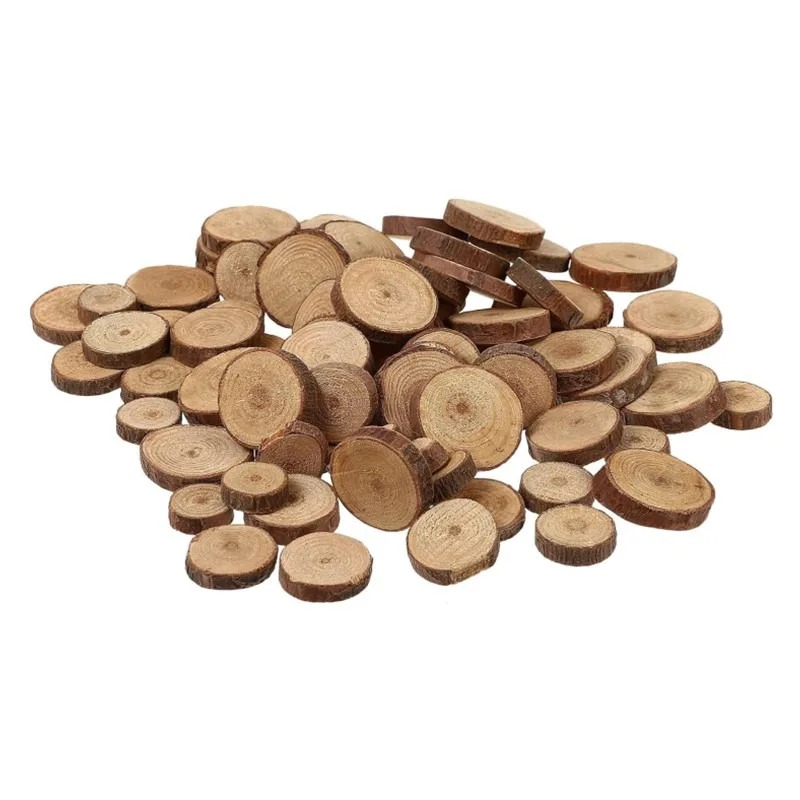30PCS 1-3CM Unfinished Wood Sl - огляд і ціна Cookies Pack
