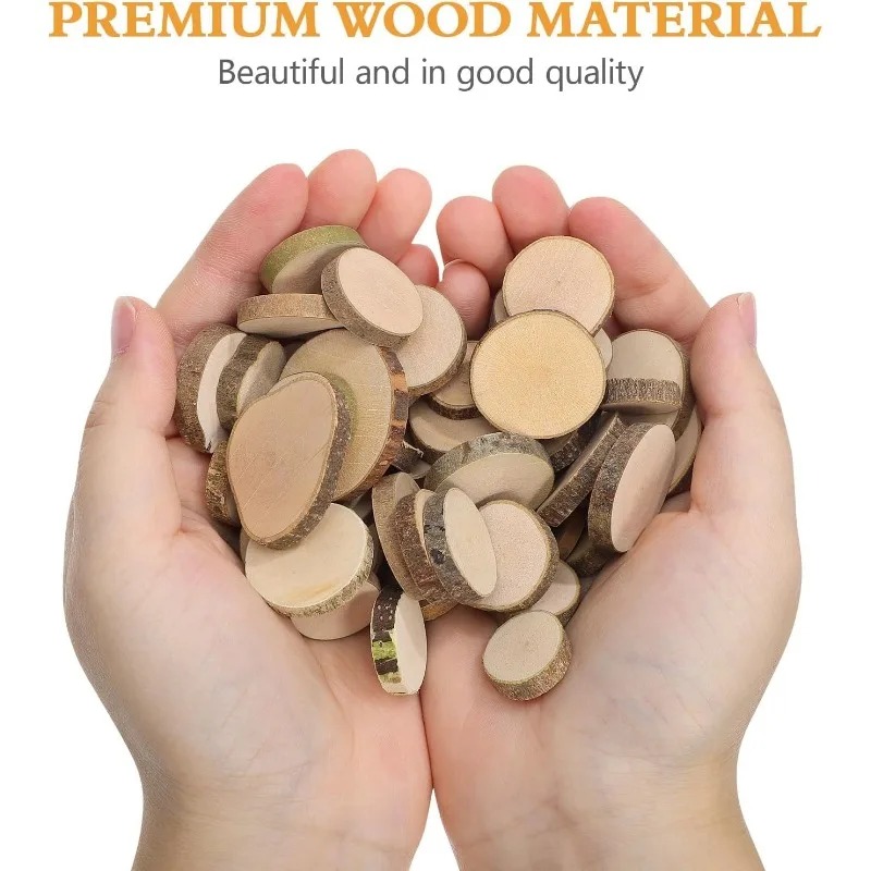 30PCS 1-3CM Unfinished Wood Sl - огляд і ціна Cookies Pack