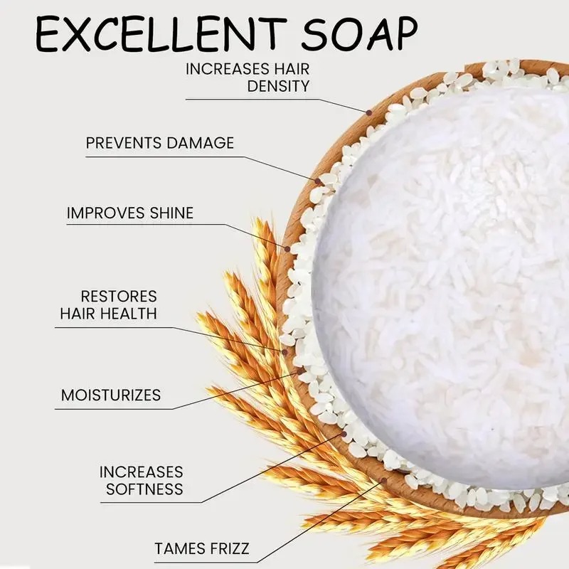 Organic Rice Shampoo Soap Bar  - огляд і ціна Protein Bar
